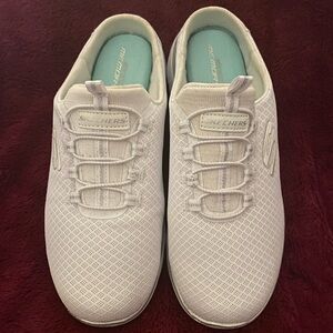 Skechers Women's White Slip-On Sneakers